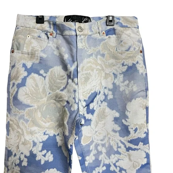 New Mens Martine Rose Floral Embroidered Jeans Pants